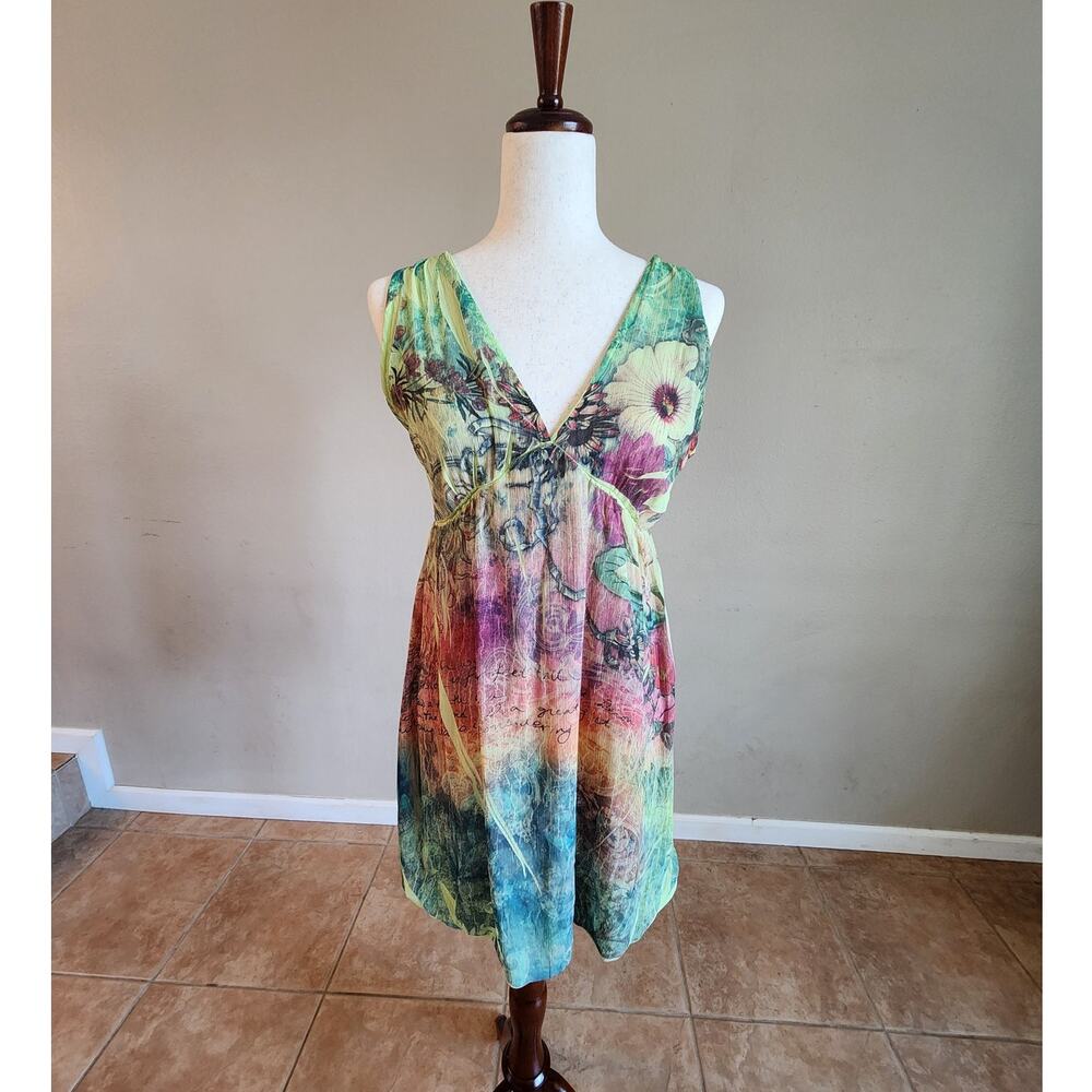 Daniel Benjamin Women's Tunic Dress SZ Medium Fairycore Bohemian Festival